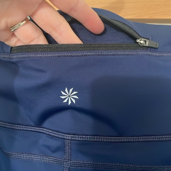 Athleta Accelerate 7/8 Tight Leggings Navy Sizes 3X Workout Running Athletic - Picture 9 of 9